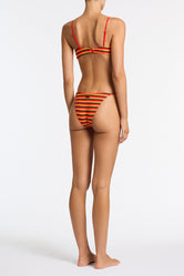 ESTE - HORIZON Stripe Scoop Crop Bikini Set