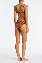 MAIA BRICK STRIPE Scoop Bikini Set