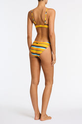 MAIA TORE Stripe Scoop Bikini Set