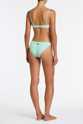 MICA SUN SPRINKLE Blue Polka Dot Crop Bikini Set