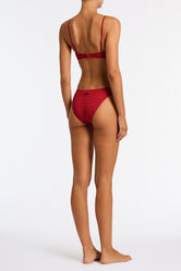 Suni Pasha Triangl Textured Red Bikini