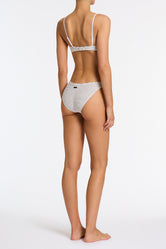 MICA LUSAIL White Terry Towelling Crop Bikini Set