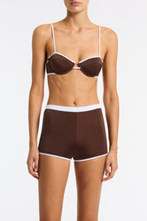 CELESTE BISC Brown Short