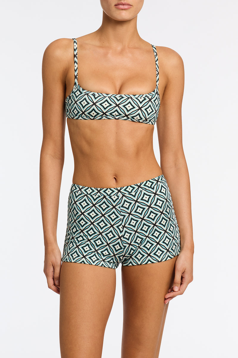 CELESTE POLLO Geometric Short