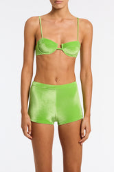CELESTE - VYNE Green Velvet Short