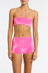 CELESTE - SIERA Pink Velvet Short