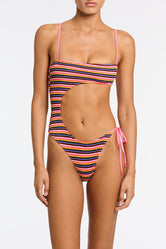 CINCI LONI Stripe Crochet One Piece