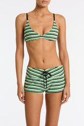 FREDY MINT SLICE STRIPE Terry Towelling Short