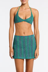 KASI - SAXE Green Crochet Skirt