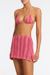 KASI - ALINA Pink Crochet Skirt