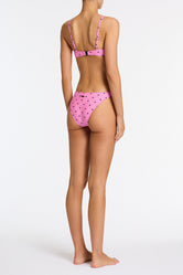 MAIA CASSI Pink Heart Scoop Bikini Set