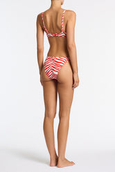MAIA - CHERRY ZEBRA SPLASH Crop Bikini Set