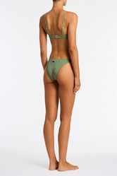 Maia Dise Triangle Blue and Yellow Geometric Print Bikini