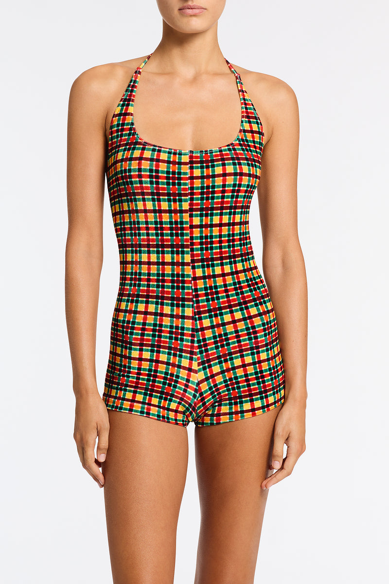 NURIA - NEMONE Velvet Playsuit