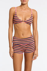 ELLI LONI Stripe Crochet Shorts