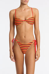 ESTE - HORIZON Stripe Scoop Crop Bikini Set
