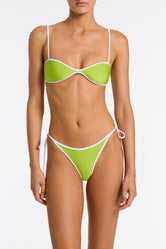 ESTE LIME Neoprene Scoop Bikini Set