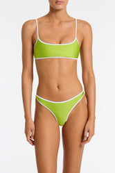 MICA LIME Neoprene Scoop Bikini Set