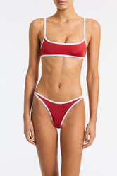 MIMA NASSE Red Crop Bikini Set