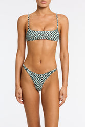 MIMA POLLO Geometric Crop Bikini Set