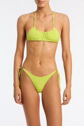 Myrta Falu Triangl Bikini in Yellow Sparkle Stripe