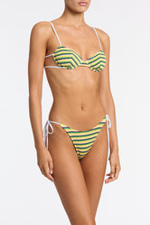 JARA LEMONADE Crochet Stripe Balconette Bikini