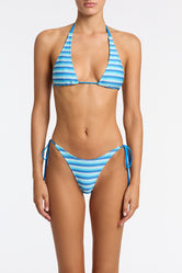 DARA HORIZON BLUE Stripe Triangle Bikini Set