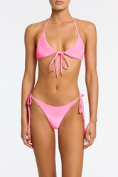 SOFI PINK CANDY VELVET Halter Bikini Set