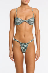 STELL POLLO Geometric Scoop Bikini Set