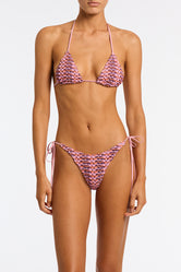 VINCA - BLOSS Pink Crochet Triangle Bikini Set