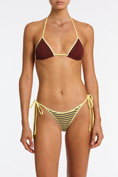 VINCA BUTTER CROCHET STRIPE Triangle Bikini Set
