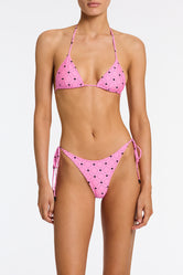 VINCA CASSI Pink Heart Triangle Bikini Set