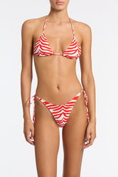 VINCA - CHERRY ZEBRA SPLASH Triangle Bikini Set