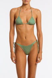 Vinca Dise Triangle Blue and Yellow Geometric Print Bikini