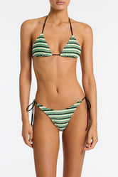 VINCA MINT SLICE STRIPE Terry Towelling Triangle Bikini Set