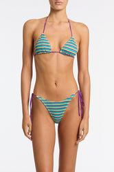 VINCA ORCHARD CROCHET Stripe Triangle Bikini Set