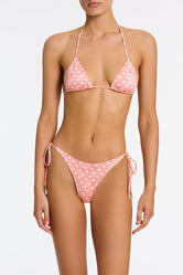 VINCA PORTE Pink Geometric Triangle Bikini Set