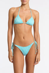 VINCA SKY HIGH Blue Triangle Bikini Set