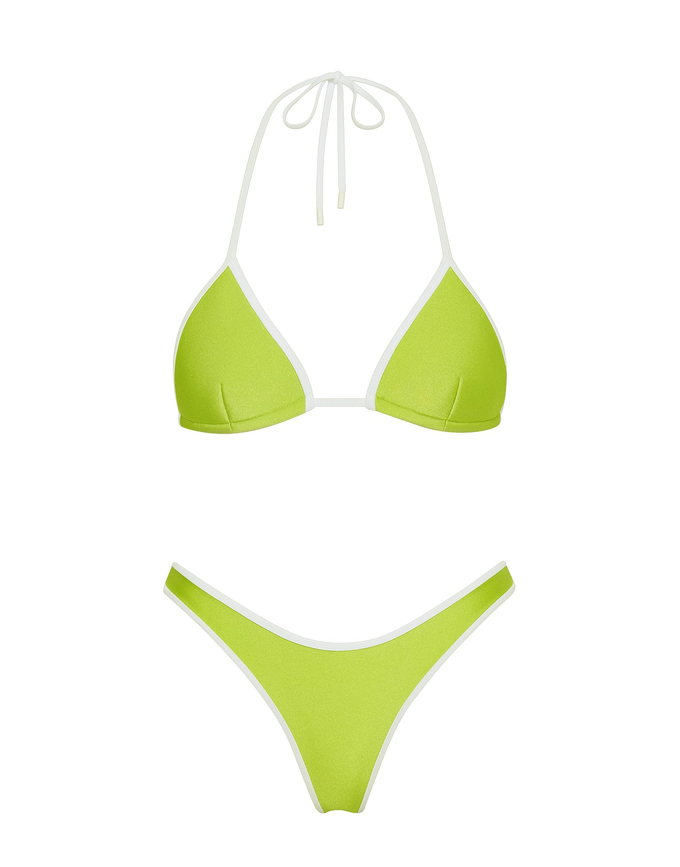 VINCA LIME Neoprene Triangle Bikini Set