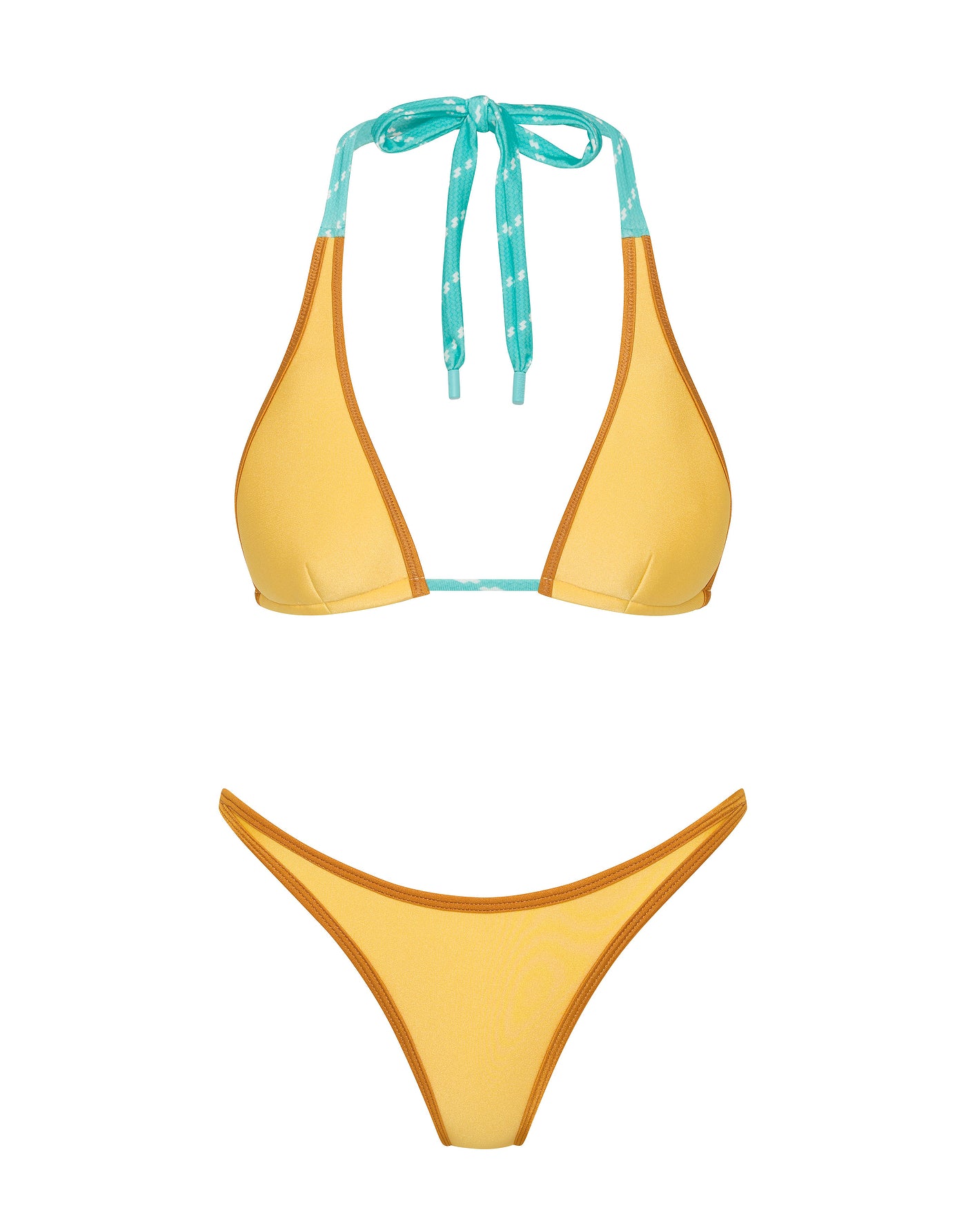 DARA - CANARY CRUSH Neoprene Triangle Bikini Set