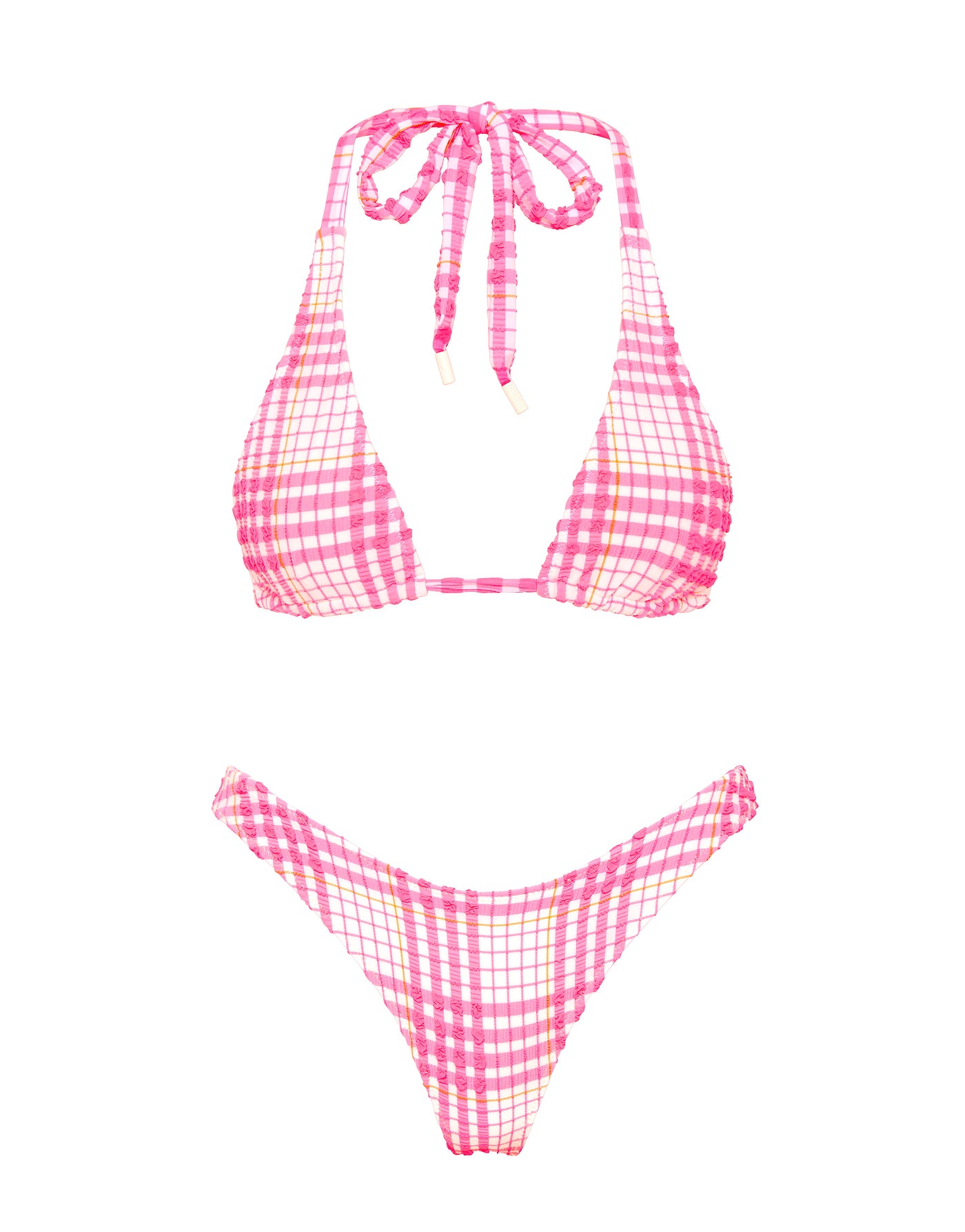 DARA PETALI Pink Triangle Bikini Set