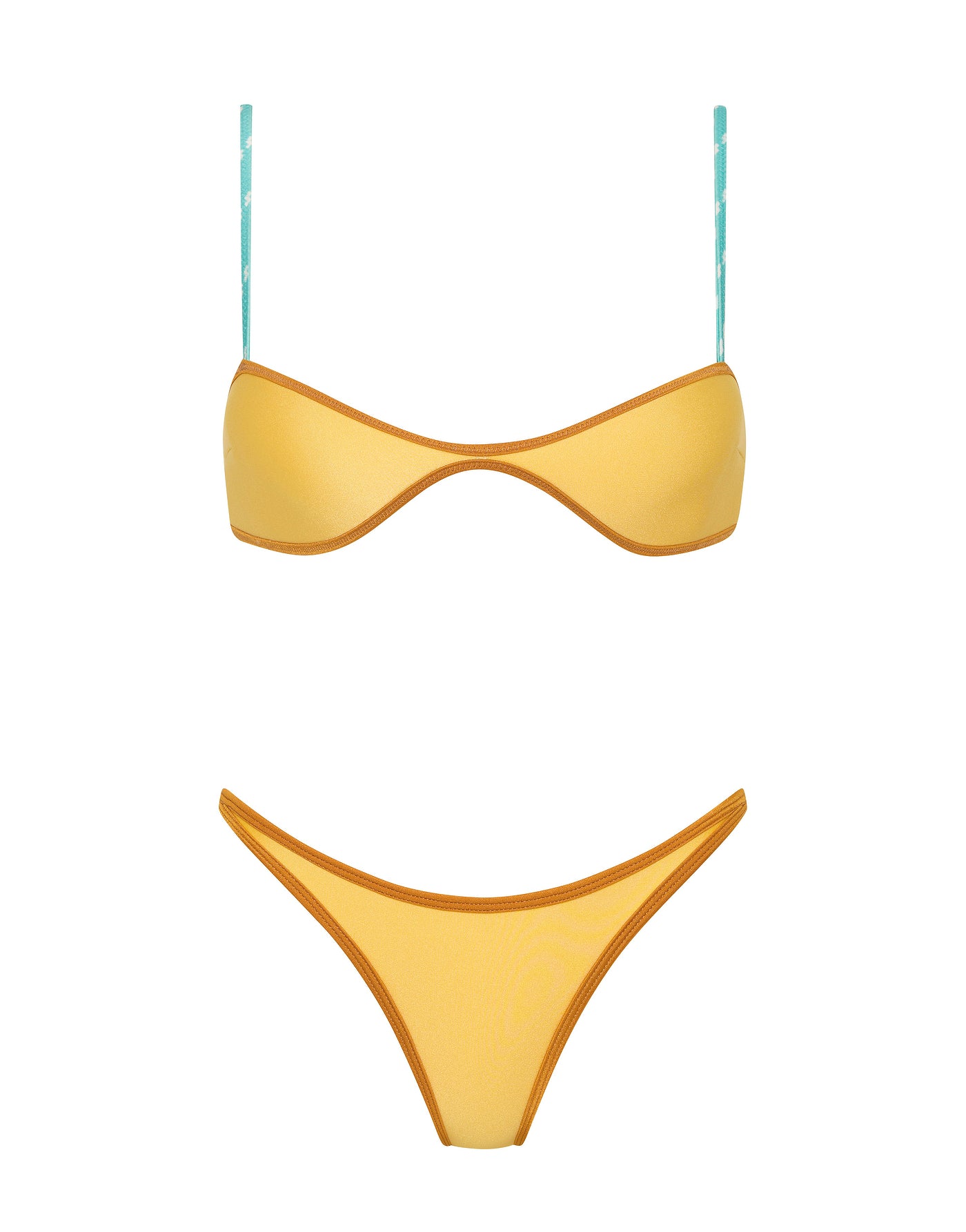 ESTE - CANARY CRUSH Neoprene Halter Bikini Set