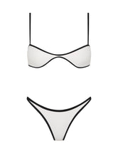 ESTE PANDA WHITE Neoprene Scoop Crop Bikini Set