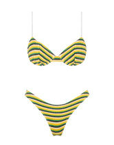 JARA LEMONADE Crochet Stripe Balconette Bikini