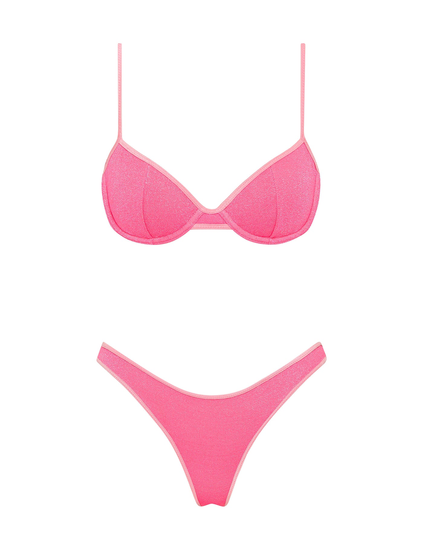 JARA PINK PUNCH SPARKLE Balconette Bikini Set