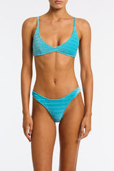 MAIA - COTE Blue Velvet Scoop Bikini Set