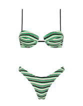MALA MINT SLICE STRIPE Terry Towelling Balconette Bikini