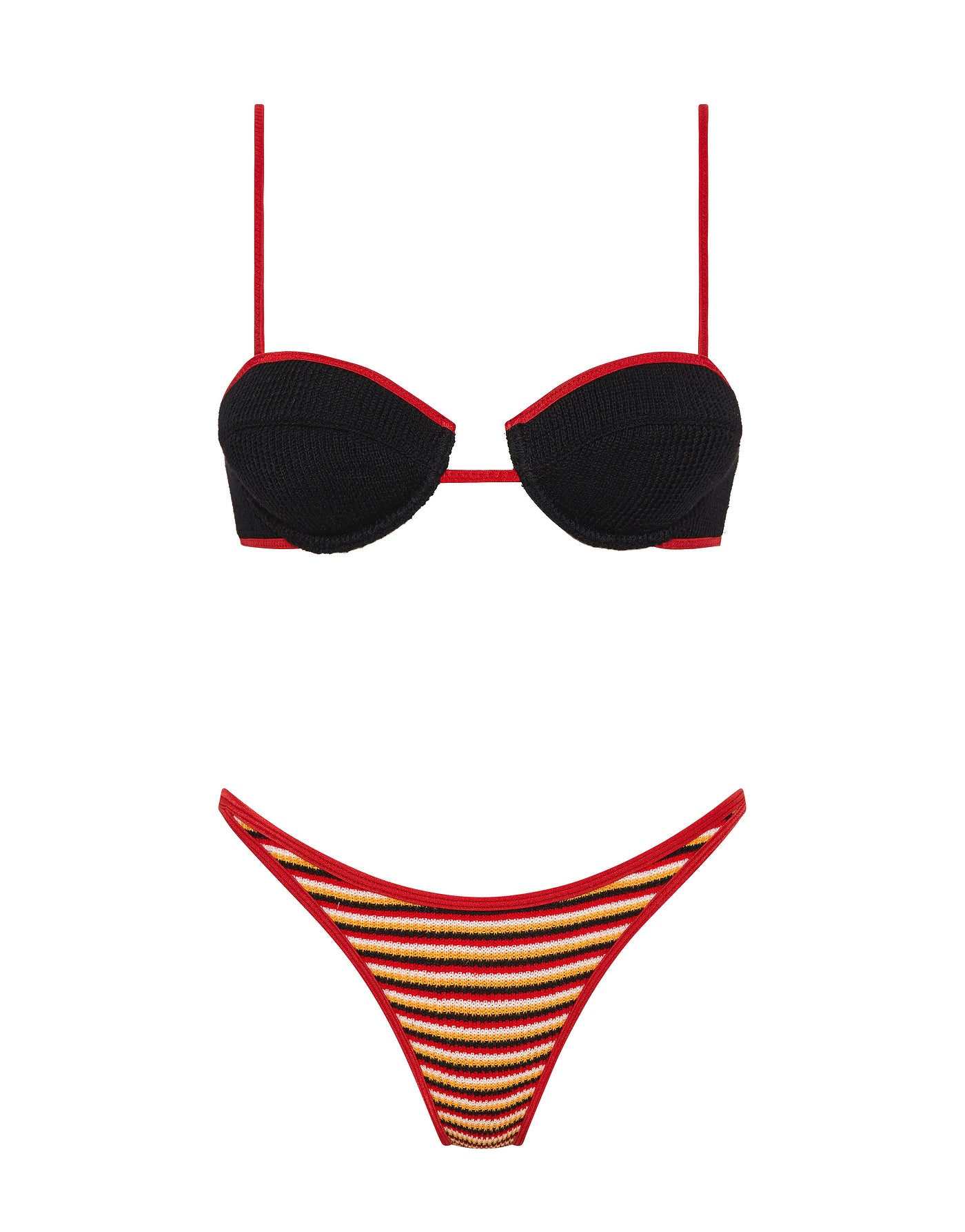 MALA SANGRIA CROCHET STRIPE Balconette Bikini Set