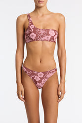 MELROSE - TIRAMISU FLORAL One Shoulder Bikini Set