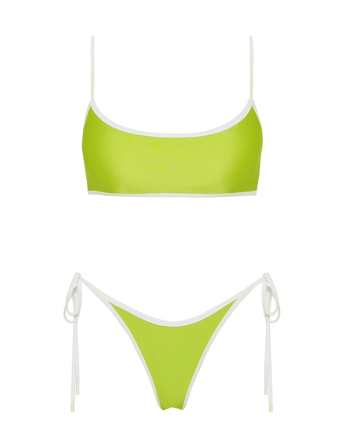 MICA LIME Neoprene Scoop Bikini Set